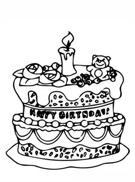 Birthday Cake Coloring Images - Free Download on Freepik