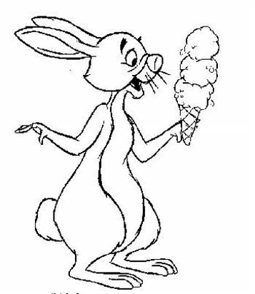 happy rabbit from winnie the pooh coloring pages